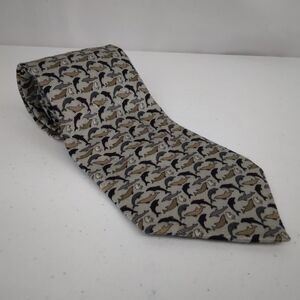 The Nature Conservancy 100% Silk Dolphin Necktie Karen Bierce Art Preservation